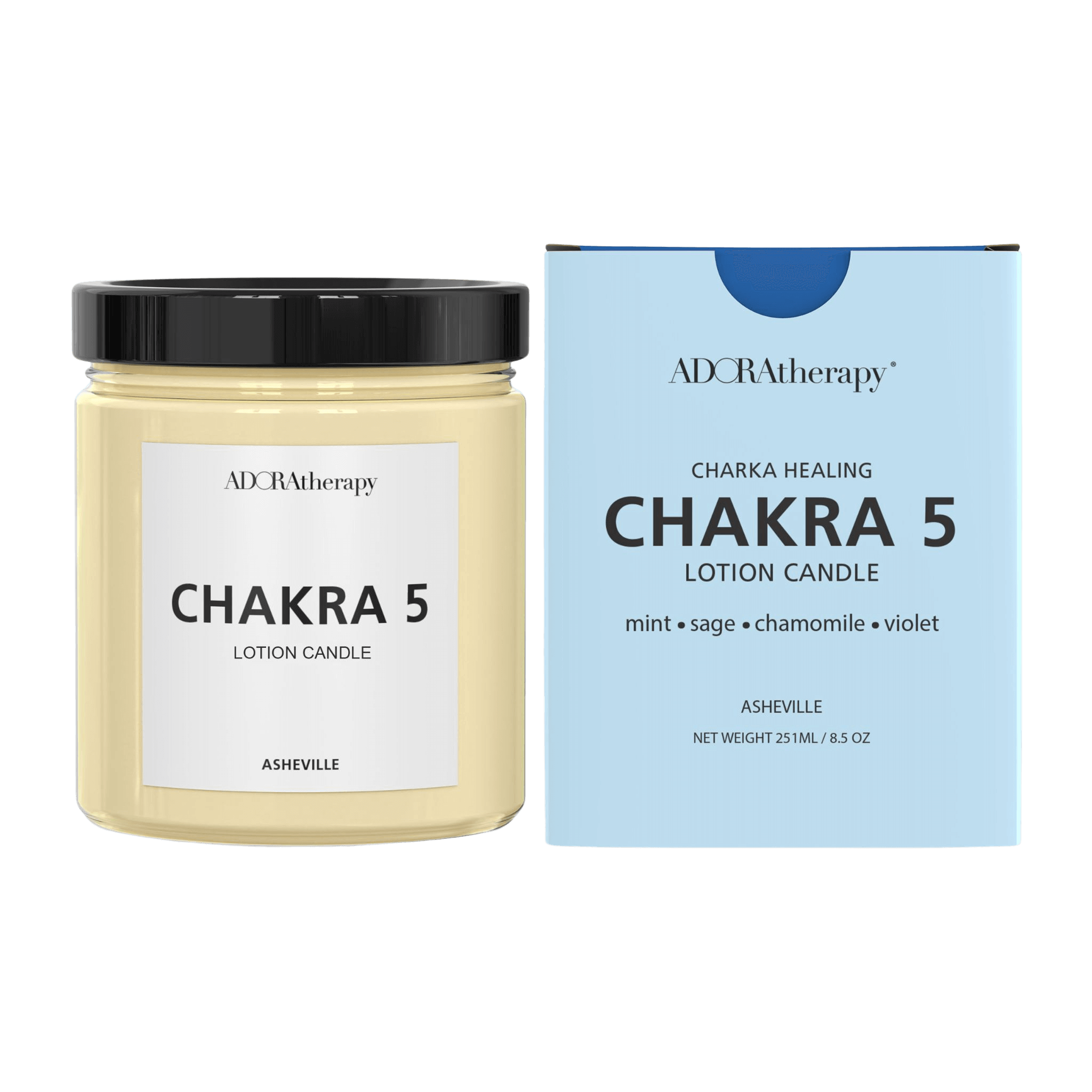 Chakra Healing Lotion Candle Number 5