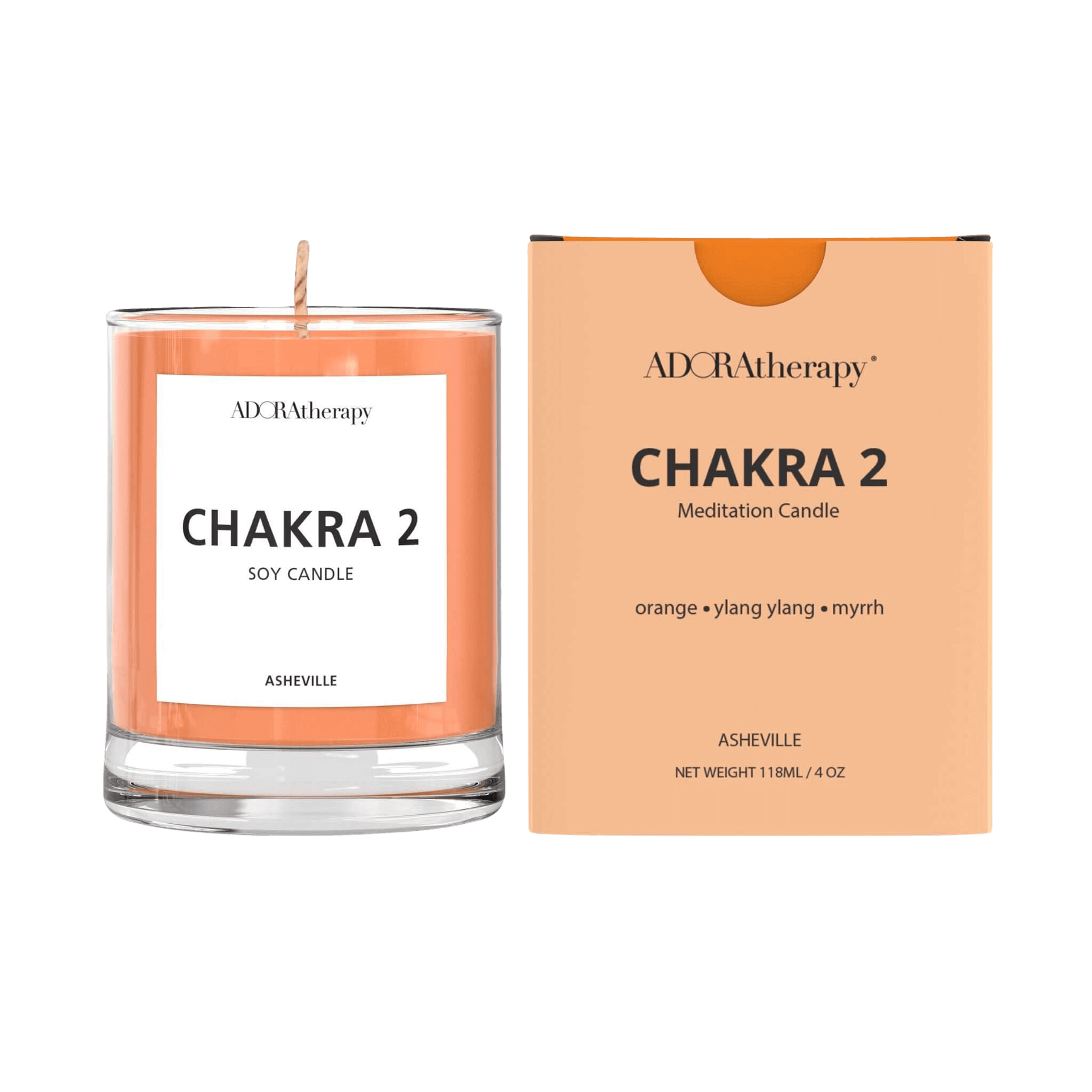 Sacral chakra meditation candle