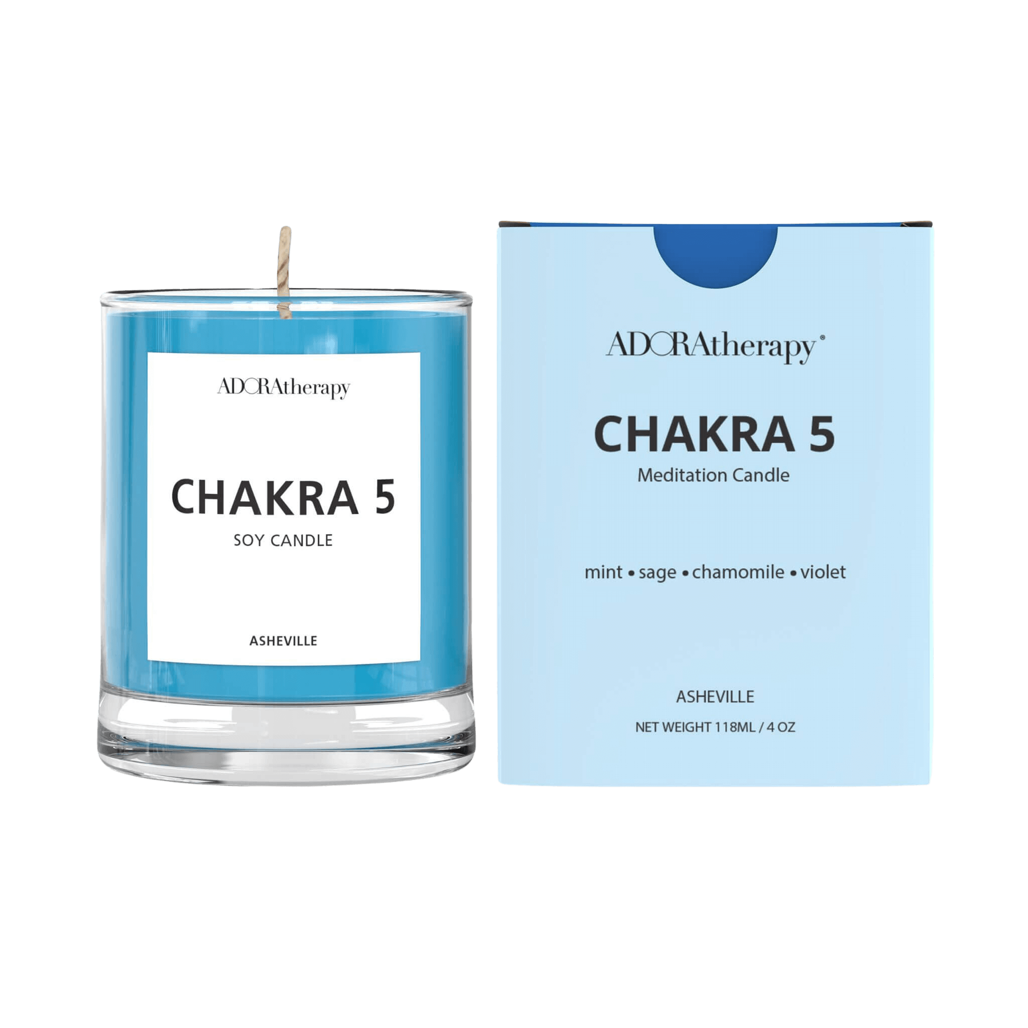 Throat Chakra Meditation Candle