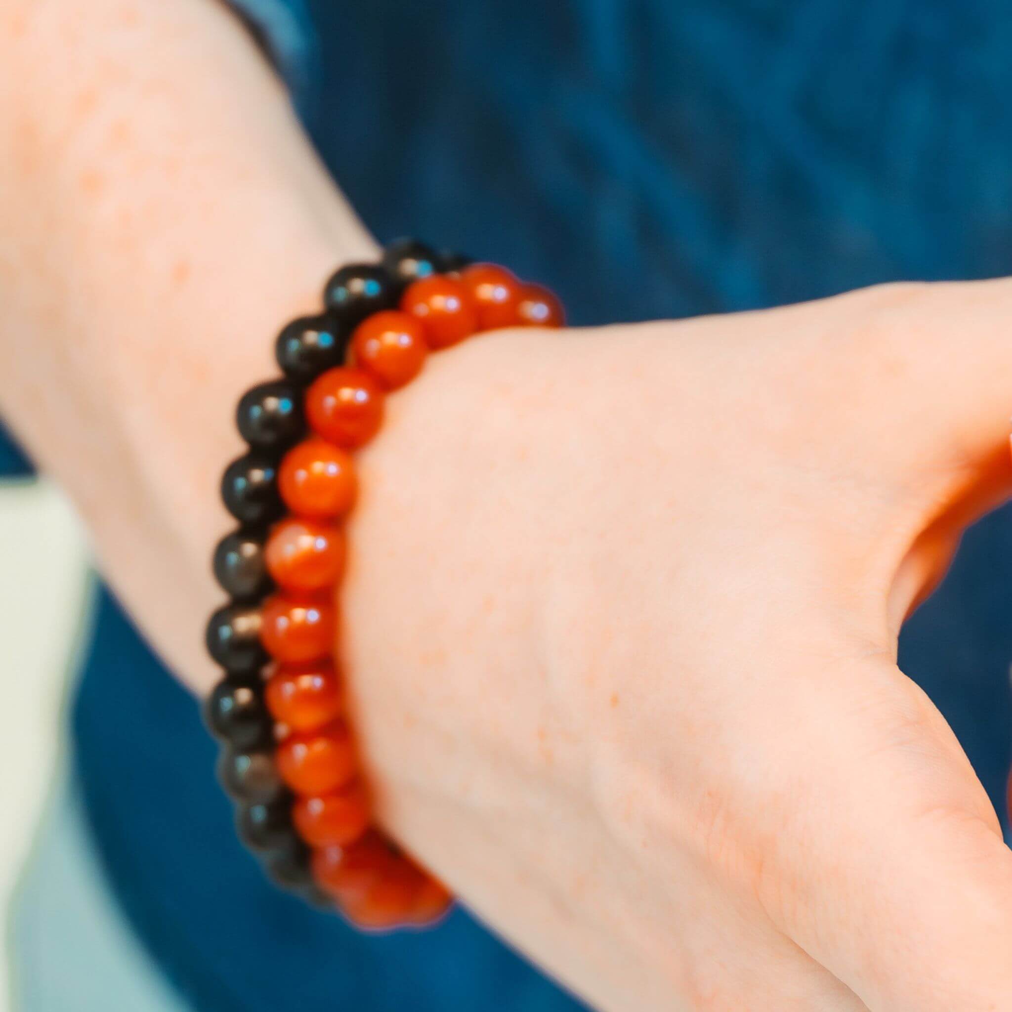 Obsidian Root Chakra Gemstone Bracelet