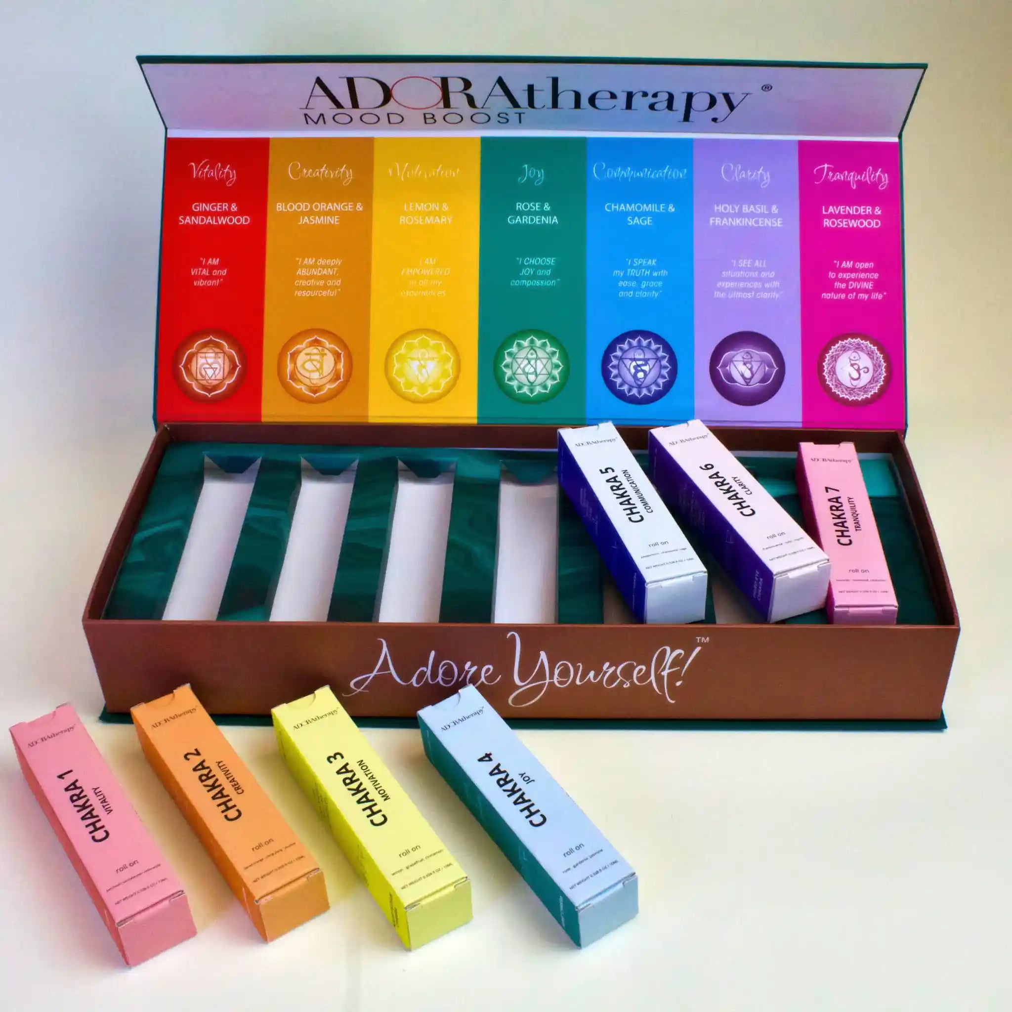  magnetic gift box set of 7 Chakra Boost Roll-ons