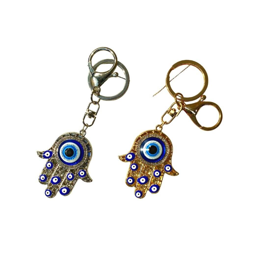 Protection Evil Eye Hamsa Hand Keychain