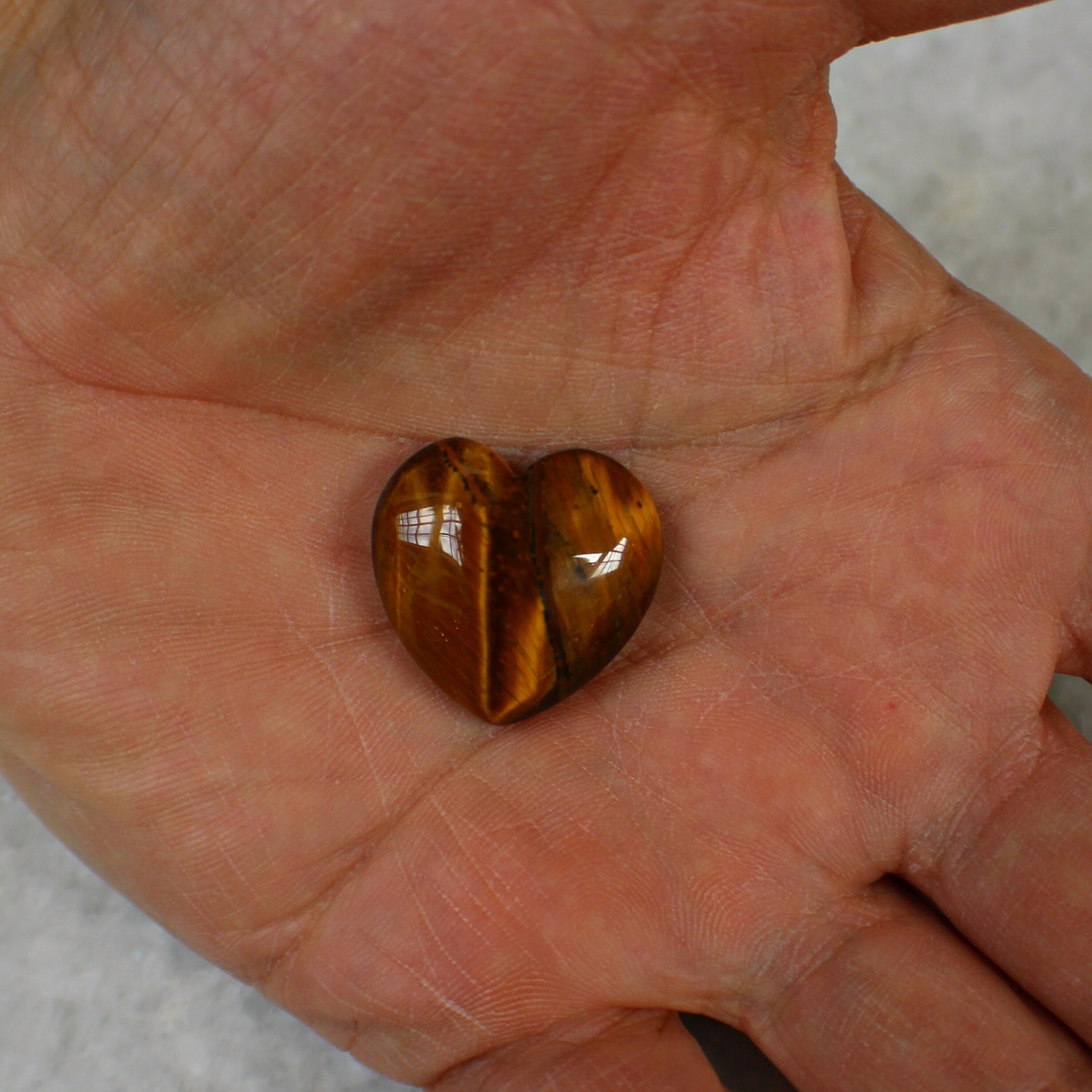 Tiger Eye Crystal Heart